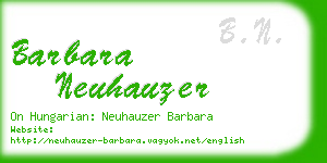 barbara neuhauzer business card